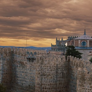 Atardecer muralla avila_